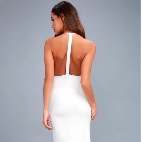 Lulus Prima Donna Life White/Beige  Lace Backless Mini Dress Size Small NWT - Picture 2 of 9